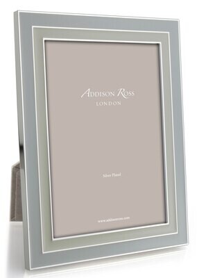 Addison Ross Manhattan Dove Grey &amp; Pebble Enamel Picture Frame 5 x 7 Inch Silver-plated FR1269, MPN…