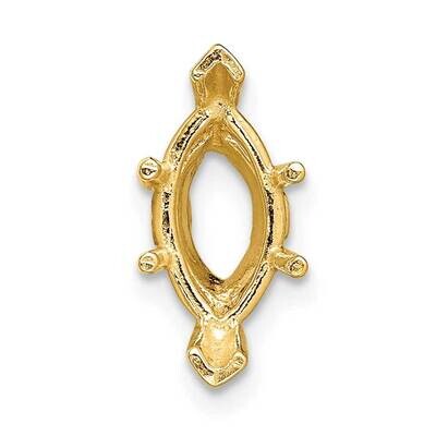 Marquise 6-Prong V-End 3.00Ct. Setting 14k Yellow Gold YG254-10, MPN: YG254-8,