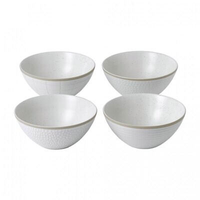 Royal Doulton Maze Grill White Bowl 6 Inch Set of 4 Mixed, MPN: 40034478, 701587401692