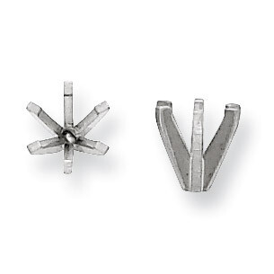Round 6-Prong High and Heavy .37ct. Setting 14k White WG139-3, MPN: WG139-3,
