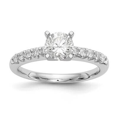 Diamond Si1/Si2, G H I, Peg Semi-Mount Engagement Ring 14k White Gold Lab Grown RM2785E-025-7WLG, M…