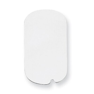 Dog Tag Shape Stamping Sterling Silver Rhodium-plated SS1210, MPN: SS1210,