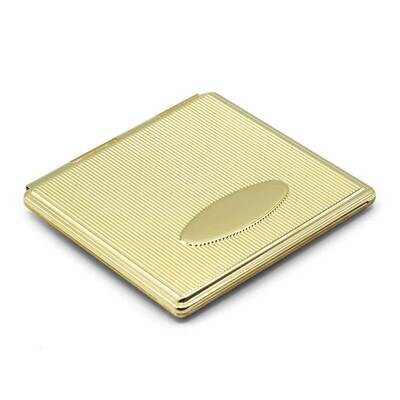 Gold-tone Etched Lines Square Compact Mirror GM22572, MPN: GM22572, 788089024918
