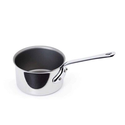 Mauviel M&#39;Mini Stainless Steel Small Saucepan 9cm 3.5 Inch 0.4 Qt.
