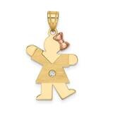 AAA Diamond Kid Pendant 14k Two-tone Gold XK198AAA, MPN: XK198AAA, 883957116051