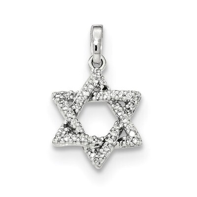 Diamond Star of David Pendant 14k white Gold XR1513, MPN: XR1513, 196904087374