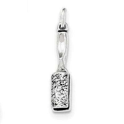 Antiqued Hair Brush Pendant Sterling Silver QC8813