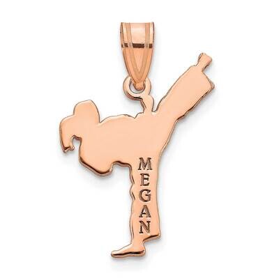 Personalized Girl Karate Pendant 14k Rose Gold XNA704R, MPN: XNA704R,