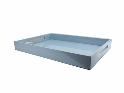 Addison Ross Pale Denim Blue Large Ottoman Tray 22 x 16 Inch Lacquer TR2003, MPN: TR2003, UPC/EAN: …