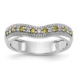 Yellow &amp; White Diamond Band 14k White Gold RM3447B-YL-022-WAA, MPN: RM3447B-YL-022-WAA,