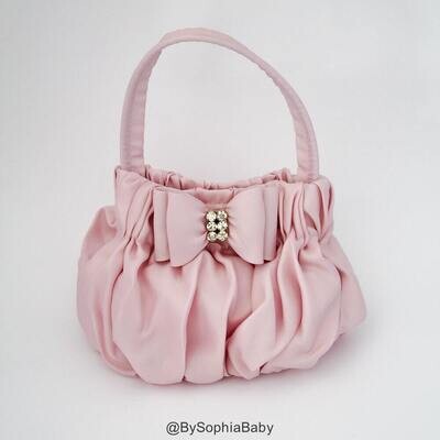 Baby Handbag Purse, Light Pink Purse, Flower Girl Purse, Baby Toddler Baby Pink Purse, Pink Baby Bo…