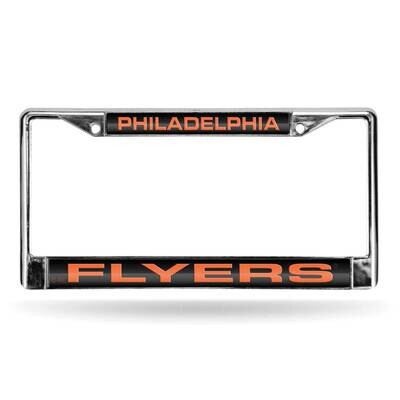 NHL Philadelphia Flyers Laser Chrome Car License Plate Frame-Black with Orange GC7122, MPN: GC7122,…