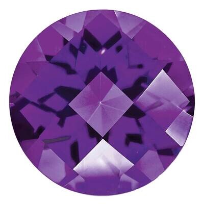 Amethyst 5mm Round Checkerboard AA Quality AM-0500-RDX-AA, MPN: AM-RDX-AA,