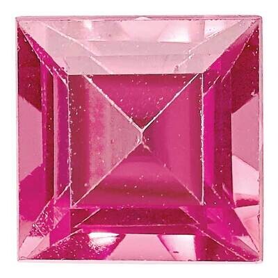 Pink Tourmaline 4mm Square Step Cut AA Quality PT-0400-SQS-AA, MPN: PT-SQS-AA,