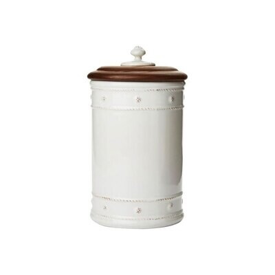 Juliska Berry &amp; Thread Whitewash 10 Inch Canister with Wooden Lid JA108/W, MPN: JA108/W, 8152610220…