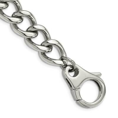 Large Link 8.5 Inch Bracelet Stainless Steel Polished SRB514-8.5 by Chisel, MPN: SRB514-8.5, 191101…