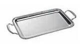 Ercuis Fleurs Rectangular Serving Tray With Handles 19.625 x 15 Inch Silver Plated F51F450-50, MPN:…