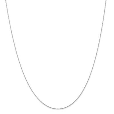 .5 mm Carded Cable Rope Chain 22 Inch 14k White Gold 5RW-22, MPN: 5RW-22, 883957165813