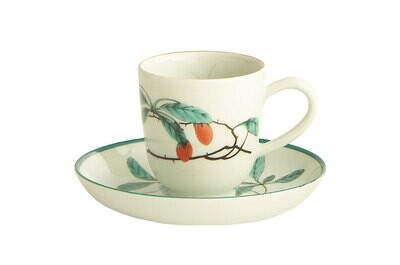 Mottahedeh Famille Verte Demi Cup &amp; Saucer Y1686, MPN: Y1686,