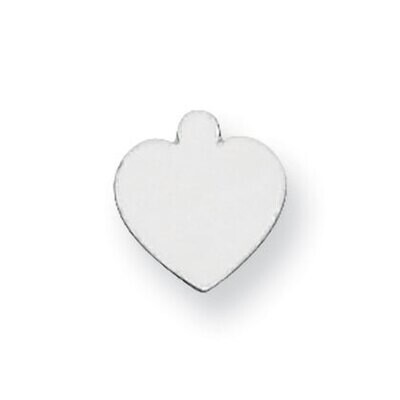 Heart with Eyelet Stamping Sterling Silver Rhodium-plated SS1228, MPN: SS1228,