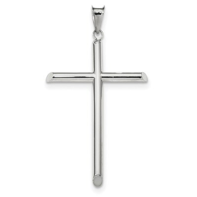 Polished Tube Cross Pendant 14k white Gold K6202, MPN: K6202, 883957660615