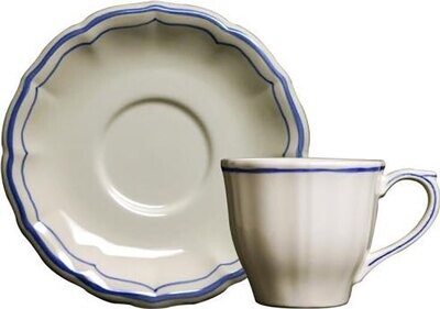 Gien Filet Blue Us Tea Cups &amp; Saucers 15402PTU49, MPN: 15402PTU49, 840769033457