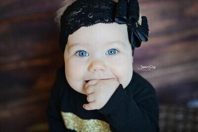 Black Headband Baby Bow Headband Newborn Headband Free Shipping Photography Prop Lace HeadbandBow H…