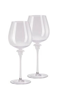 Versace Medusa Lumiere - Clear Red Wine Burgundy Set of Two 11 Inch 29 oz, MPN: 20665-110835-48926,…