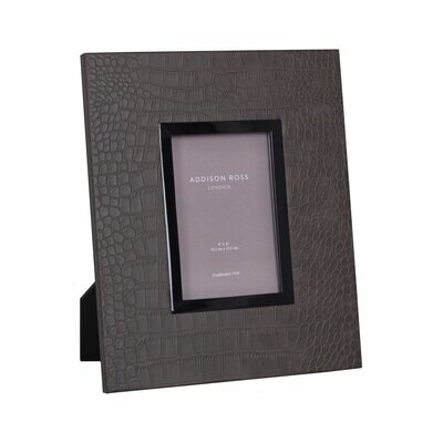 Addison Ross 4 x 6 Inch Faux Crock Brown Picture Frame Leather FR3021, MPN: FR3021, UPC/EAN: 502404…