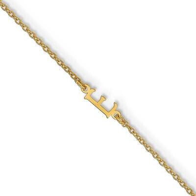 Gold Plated Ss Cutout Initial 7.5 Bracelet XNA726GP, MPN: XNA726GP,