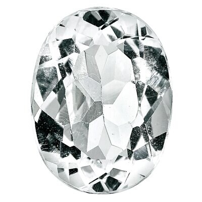 White Topaz 7X5mm Oval AA Quality Gemstone WT-0705-OVF-AA, MPN: WT-0705-OVF-AA,