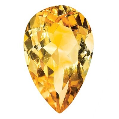 Citrine 10X7mm Pear AA Quality Gemstone CI-1007-PSF-AA, MPN: CI-1007-PSF-AA,