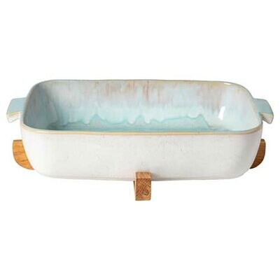 Casafina Eivissa Sea Blue Rectangular Baker 40 Oak Trivet CPR402-SEA, MPN: CPR402-SEA, 840289035306