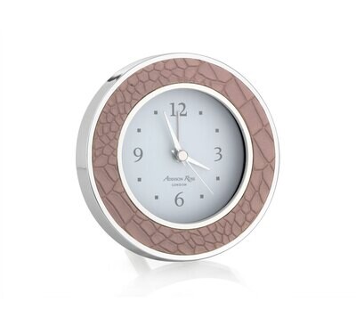 Addison Ross Mocha Croc Silver Silent Alarm Clock 4 x 4 Inch e-Gold Plating FR5616, MPN: FR5616, UP…