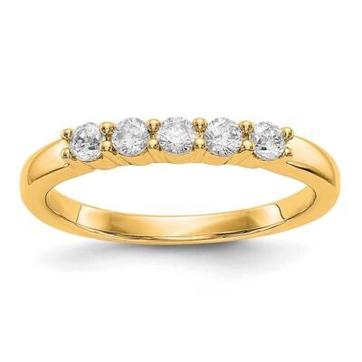 Diamond Vs/Si, D E F, 5-Stone Band 14k Yellow Gold True Origin Lab Grown RM3286B-030-YLD, MPN: RM32…