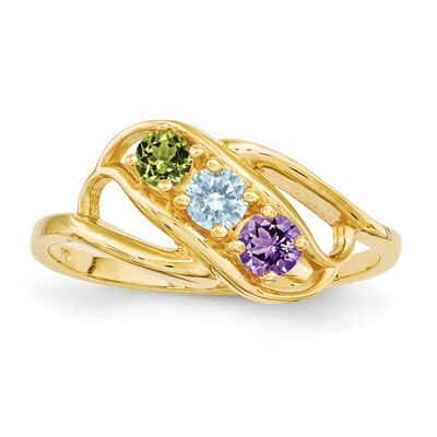 3 Stone Mother&#39;s Ring 14k Yellow Gold Genuine XMR1/3GY, MPN: XMR1_3, 191101537820