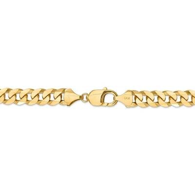 28 Inch 9.5mm Beveled Curb Chain 14k Yellow Gold FBU250-28, MPN: FBU250-28, 883957837482