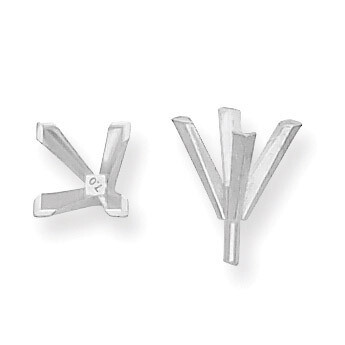 Princess V-End with Peg Head 4.0mm Setting 14k White WG177-4, MPN: WG177-4,