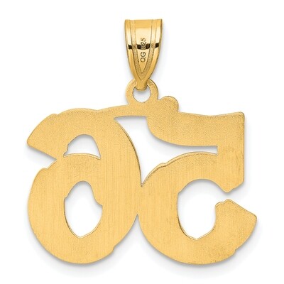 Number 56 Pendant 14k Gold Polished Etched AEN56, MPN: AEN56, 196904080740