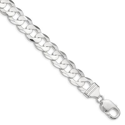 11.9mm Concave Beveled Curb Chain 26 Inch Sterling Silver QCBC300-26, MPN: QCBC300-26,