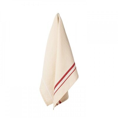 Casafina Kitchen Towels French Stripe Set of 3 Kitchen Towels Cotton CFT0068-FSRD, MPN: CFT0068-FSR…