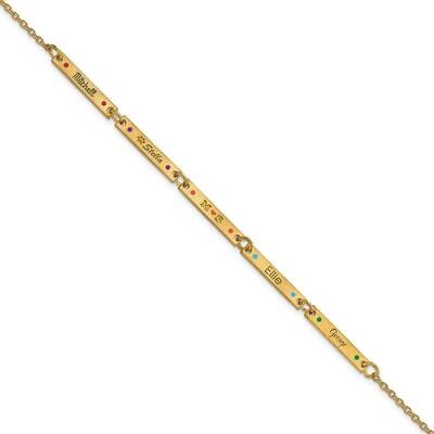 Brushed 5 Station with Epoxy Bracelet Sterling Silver Gold-plated XNA1182/5GP, MPN: XNA1182/5GP,