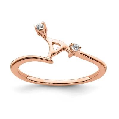 Rose Gold Fitted Diamond Band 10k Gold RM6390B-004-0RAA, MPN: RM6390B-004-0RAA, 191101563256