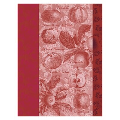 Le Jacquard Francais Pommes A Croquer Red Tea Towel 24 x 31 Inch 27511 Set of 4, MPN: 27511, 366026…