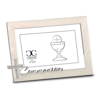 Silver-tone Ivory Enamel Communion 4 x 6 Inch Photo Picture Frame GM23563, MPN: GM23563, 89945581867