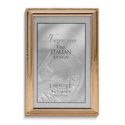 Gold-tone Beaded 4 x 6 Inch Photo Picture Frame GM25447, MPN: GM25447, 751148078955