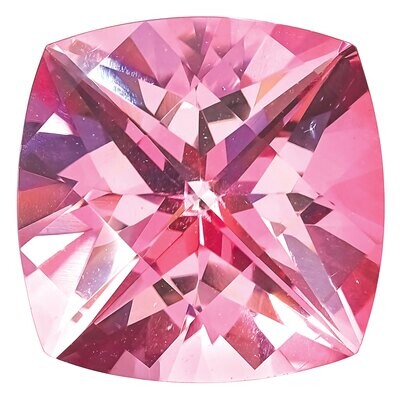 Topaz Baby Pink 6mm Cushion Checkerboard Gemstone TP-0600-CUX-PB, MPN: TP-0600-CUX-PB,