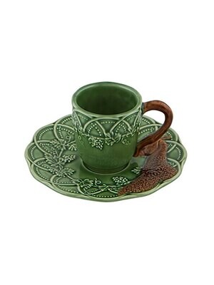 Bordallo Pinheiro Pinheiro Woods Coffee Cup &amp; Saucer Pheasant 65027276, MPN: 65027276, 5600413619735