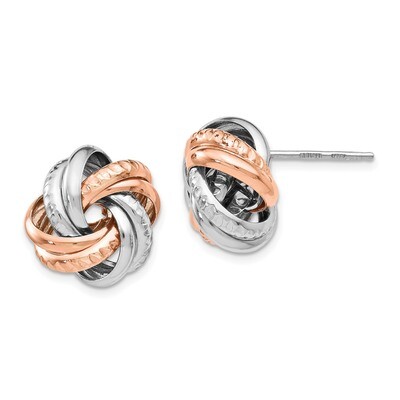 Leslie&#39;s Rose Rhodium-plated Post Earrings Sterling Silver HB-QLE1028, MPN: QLE1028, 191101735035