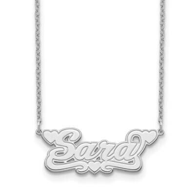 Etched Nameplate Sterling Silver Rhodium-plated XNA838SS, MPN: XNA838SS,